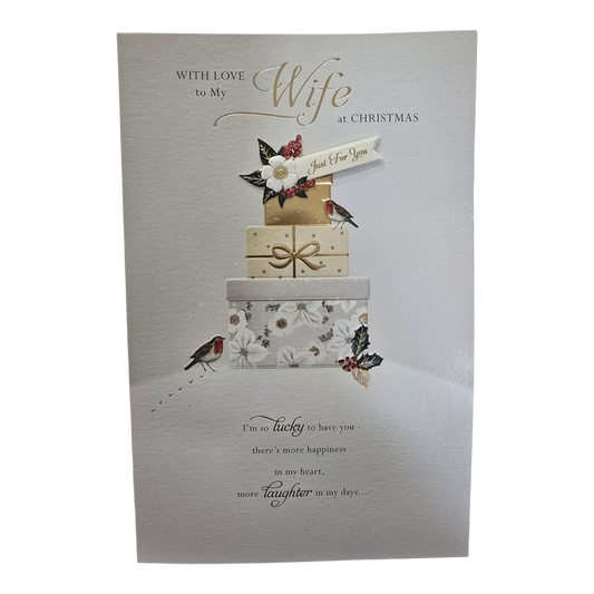 Counter Card Hand Finished Xmas Wife