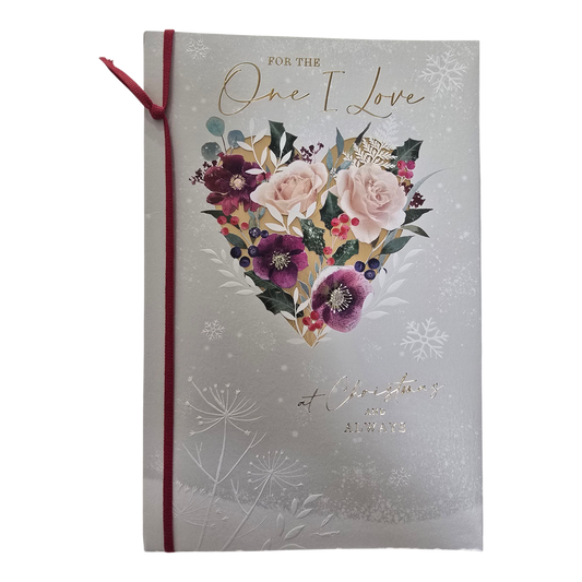 Counter Card Hand Finished Xmas Love