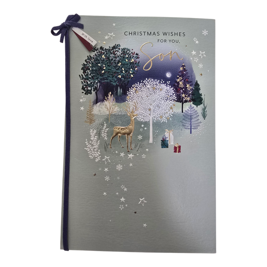 Counter Card Hand Finished Xmas Son