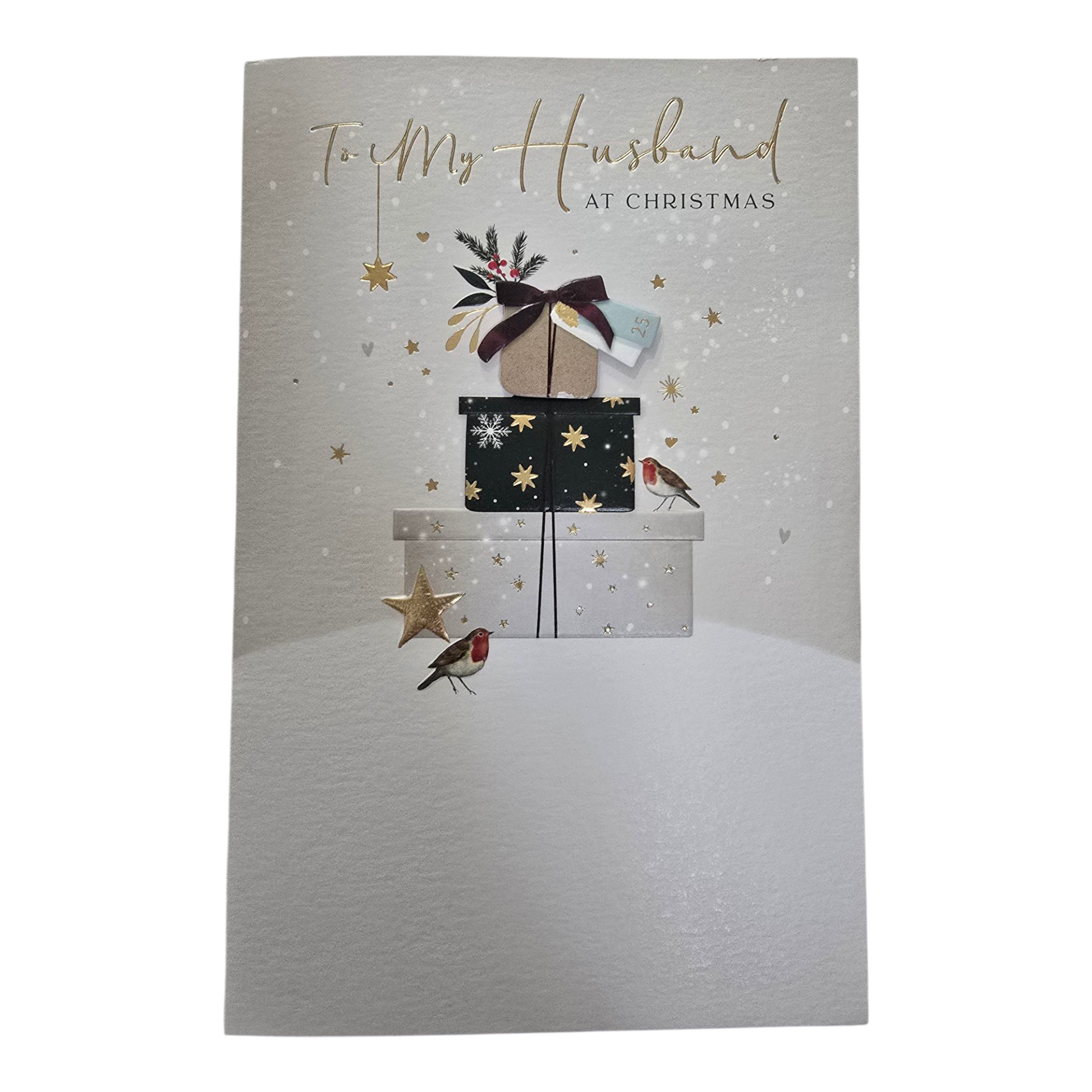 Counter Card Hand Finished Xmas Husband