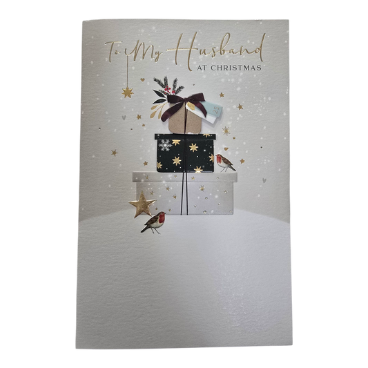 Counter Card Hand Finished Xmas Husband