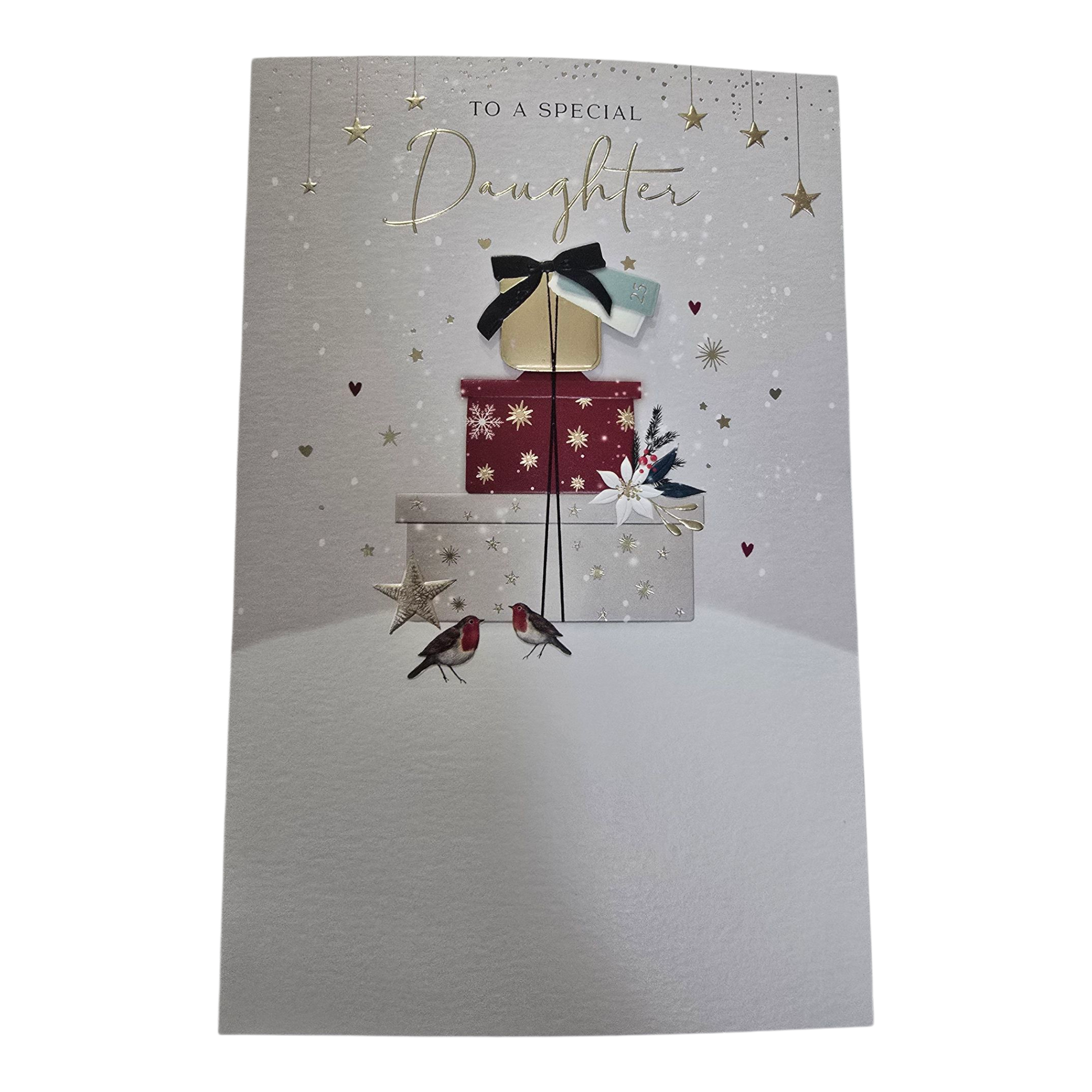 Counter Card Hand Finished Xmas Daughter