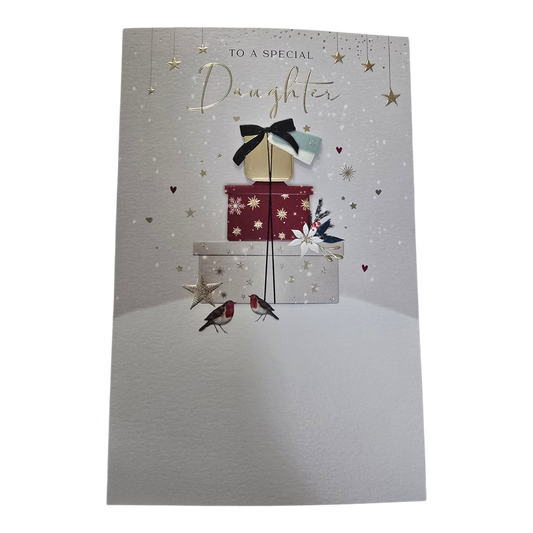 Counter Card Hand Finished Xmas Daughter