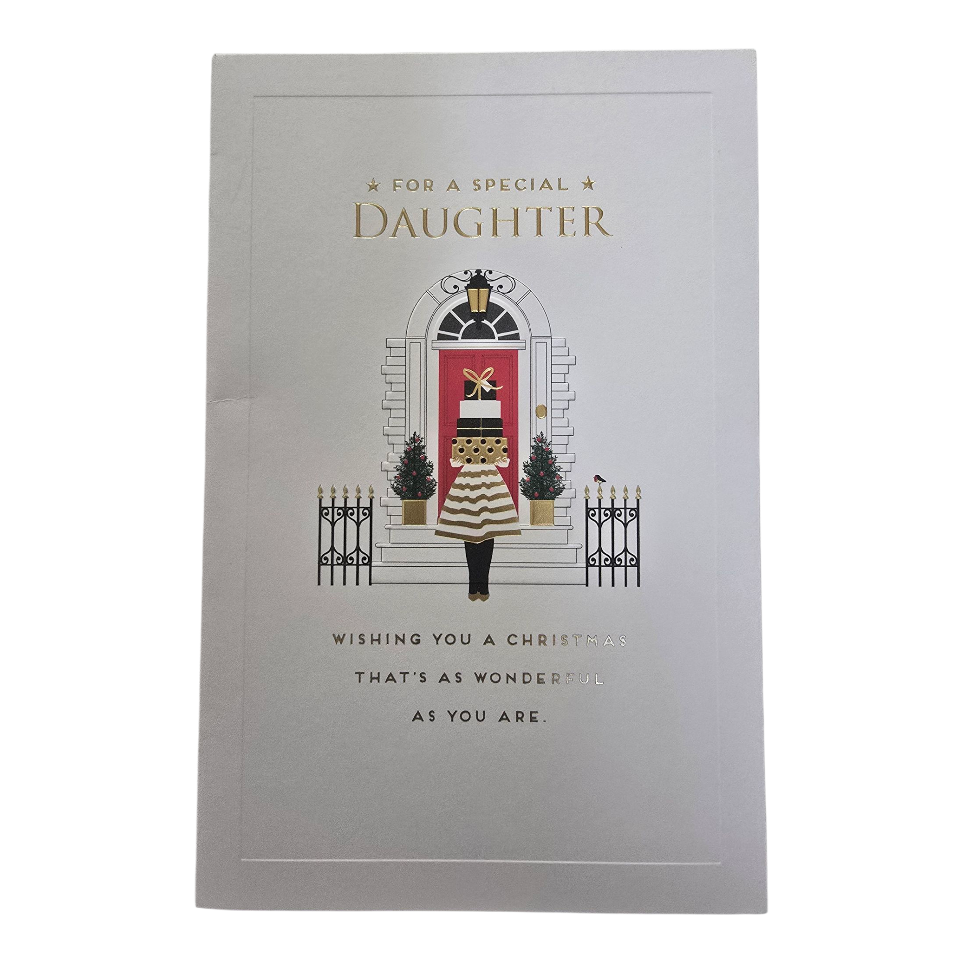 Counter Card Hand Finished Xmas Daughter