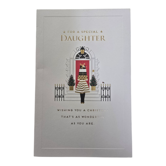 Counter Card Hand Finished Xmas Daughter