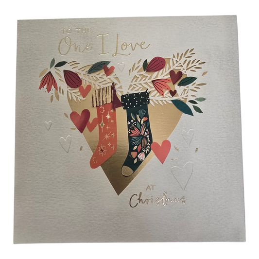 Counter Card Hand Finished Xmas Love