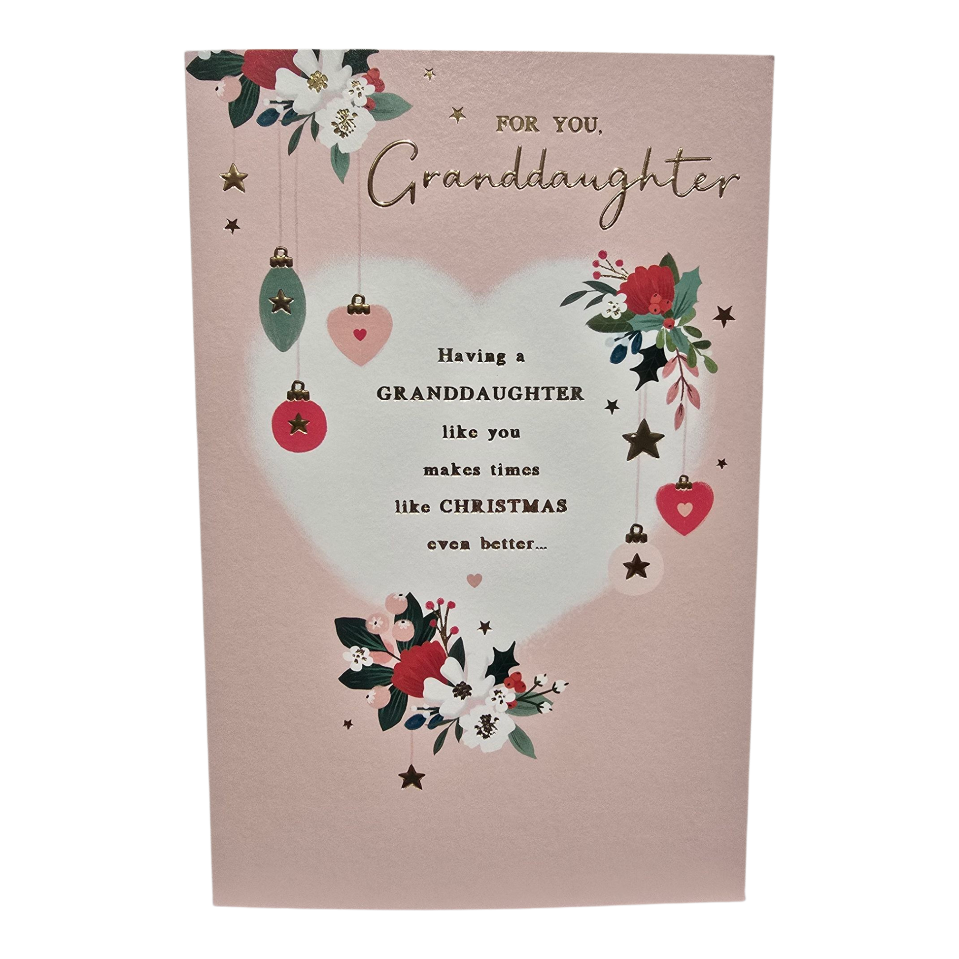 Counter Card Standard Xmas Granddaughter