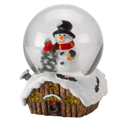 6cm Christmas Cabin SnowSphere, Mixed Case