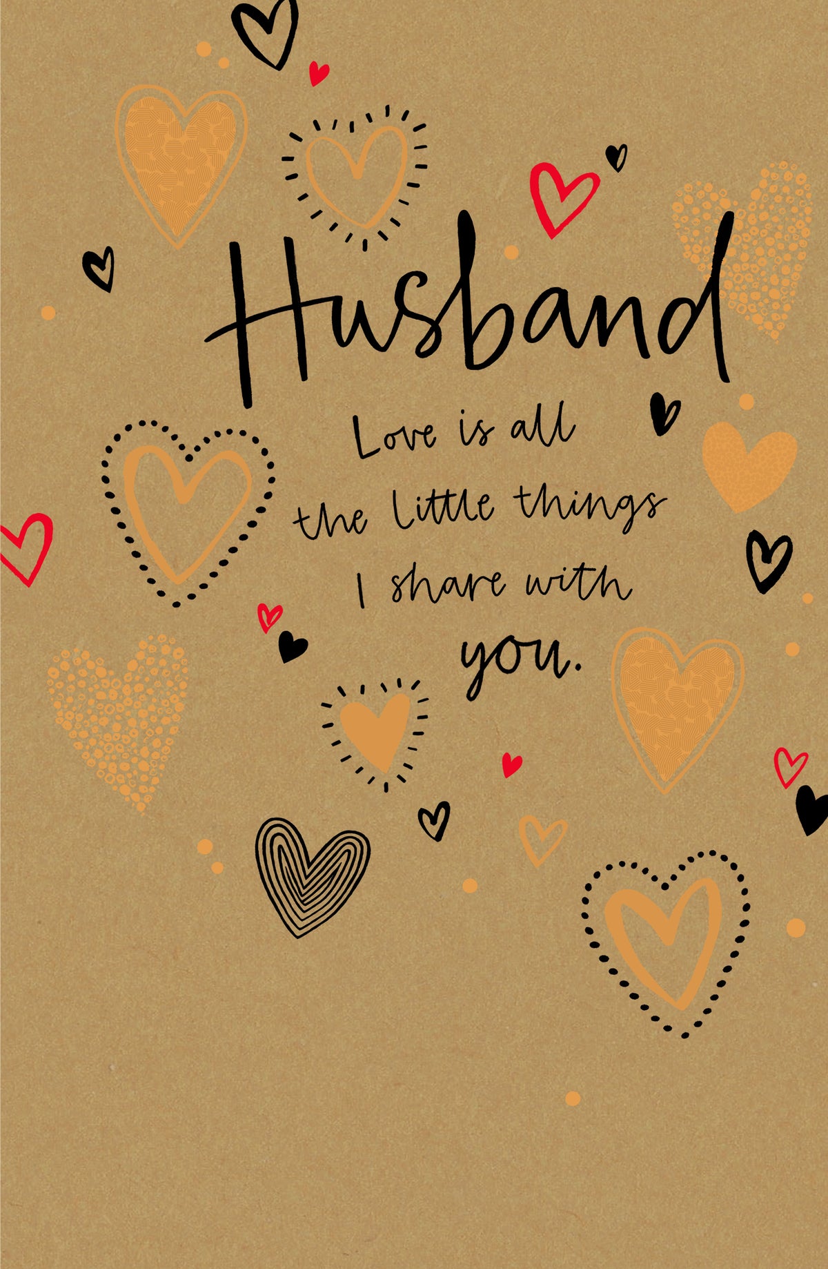Standard Greeting Cards Husband  Carlton Core Line