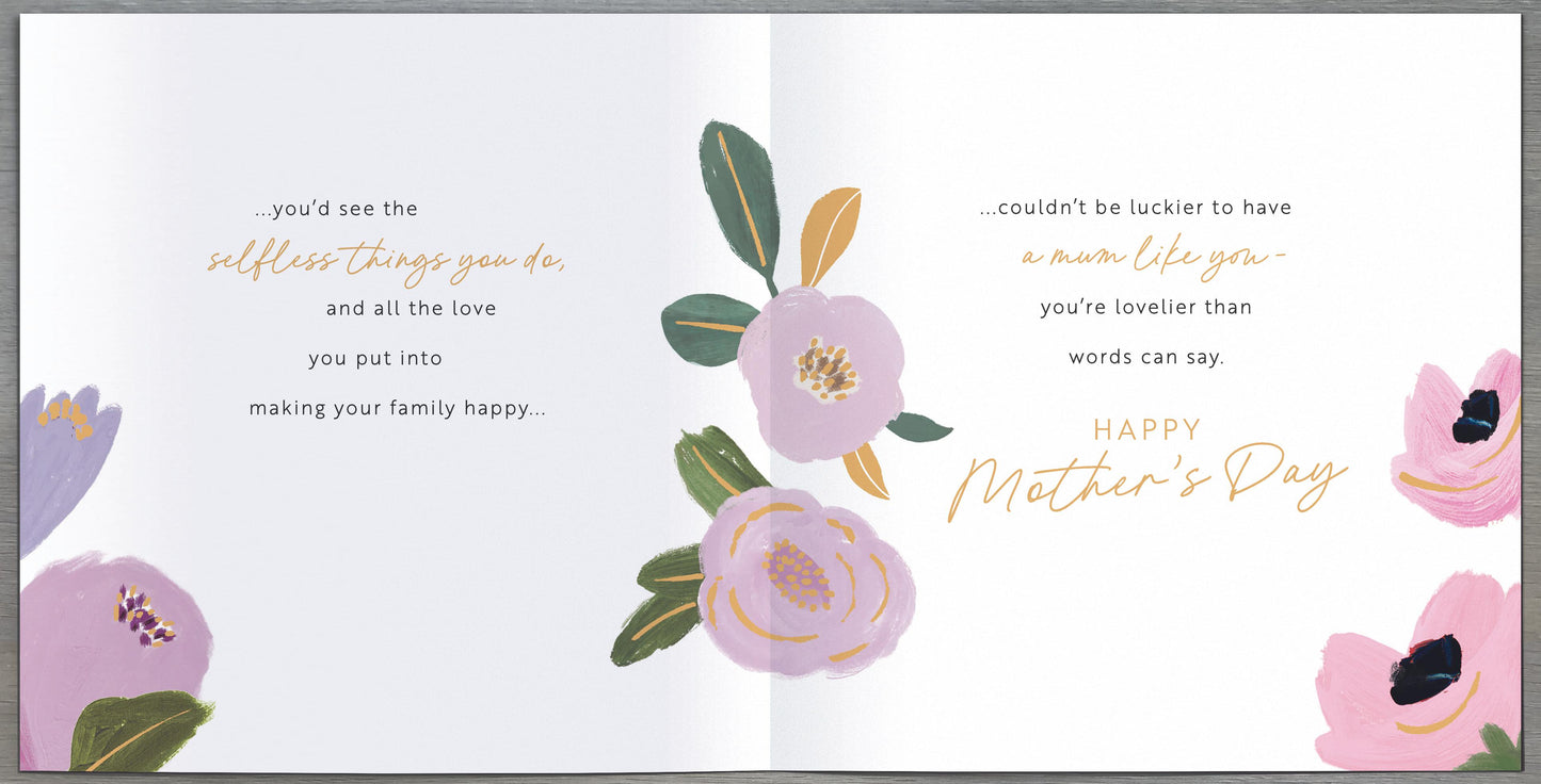 Hand Finished Greeting Cards Mum  Gibson Core Line