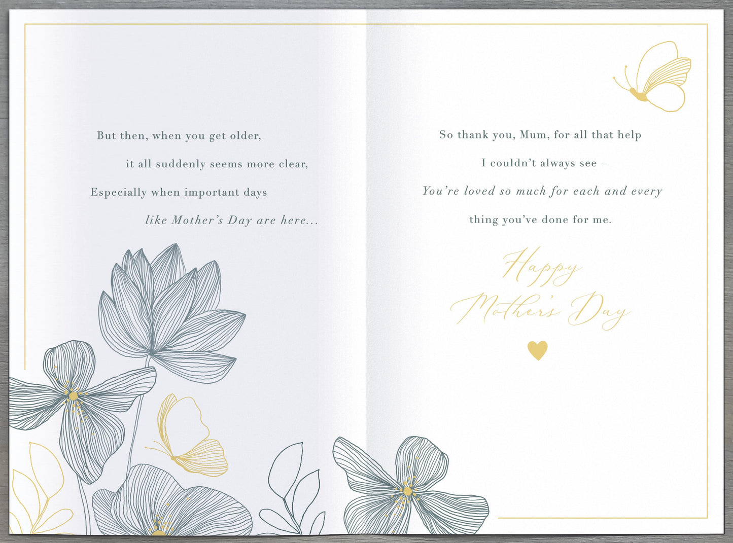 Hand Finished Greeting Cards Mum  Gibson Core Line