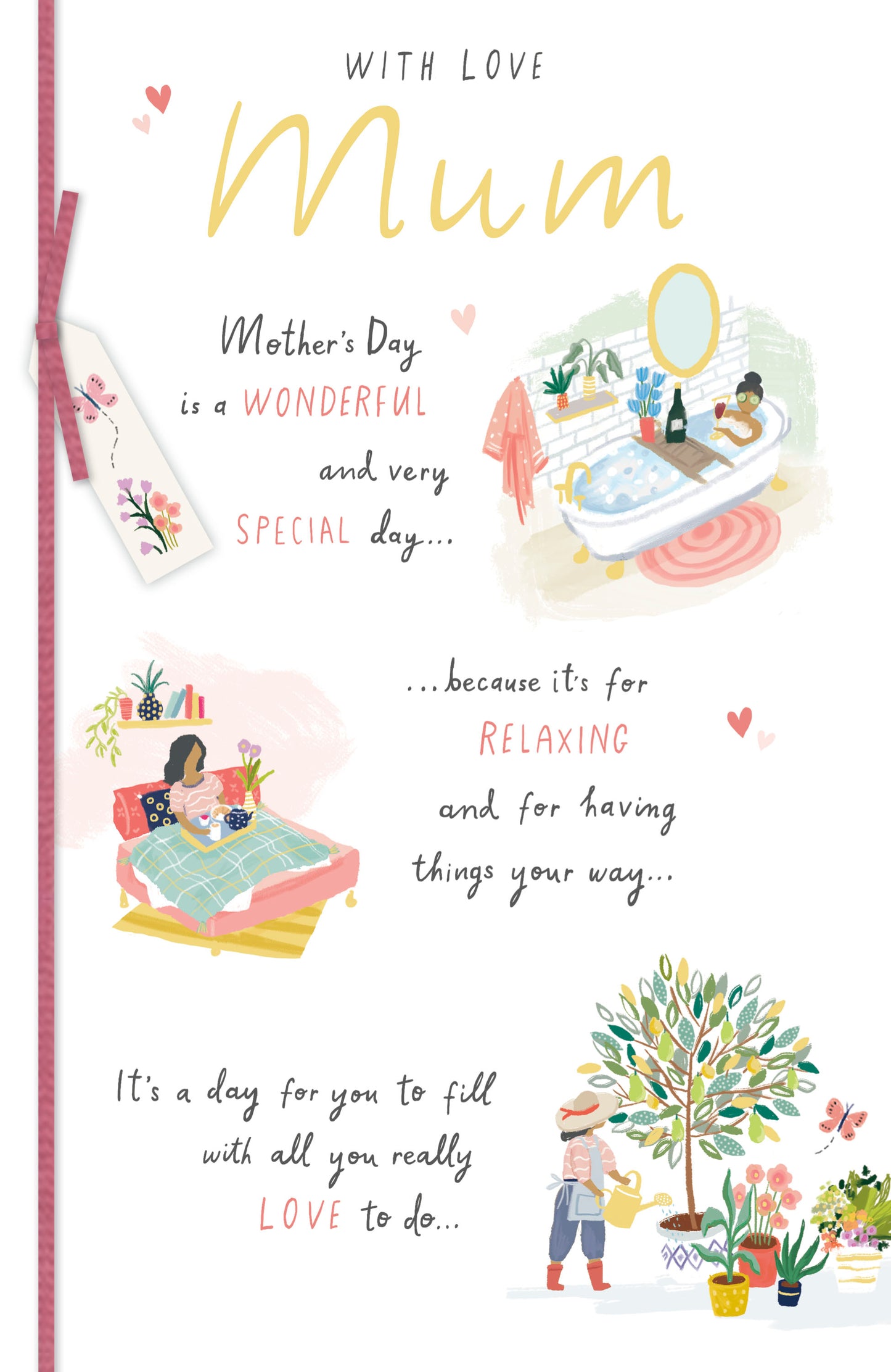 Hand Finished Greeting Cards Mum  Gibson Core Line