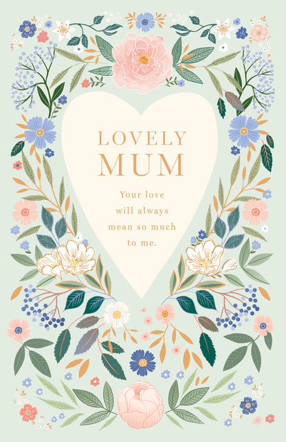 Hand Finished Greeting Cards Mum  Gibson Core Line