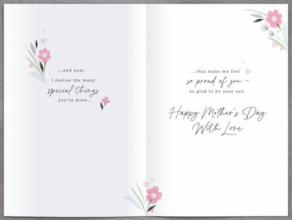 Hand Finished Greeting Cards Mum From Son  Gibson Core Line