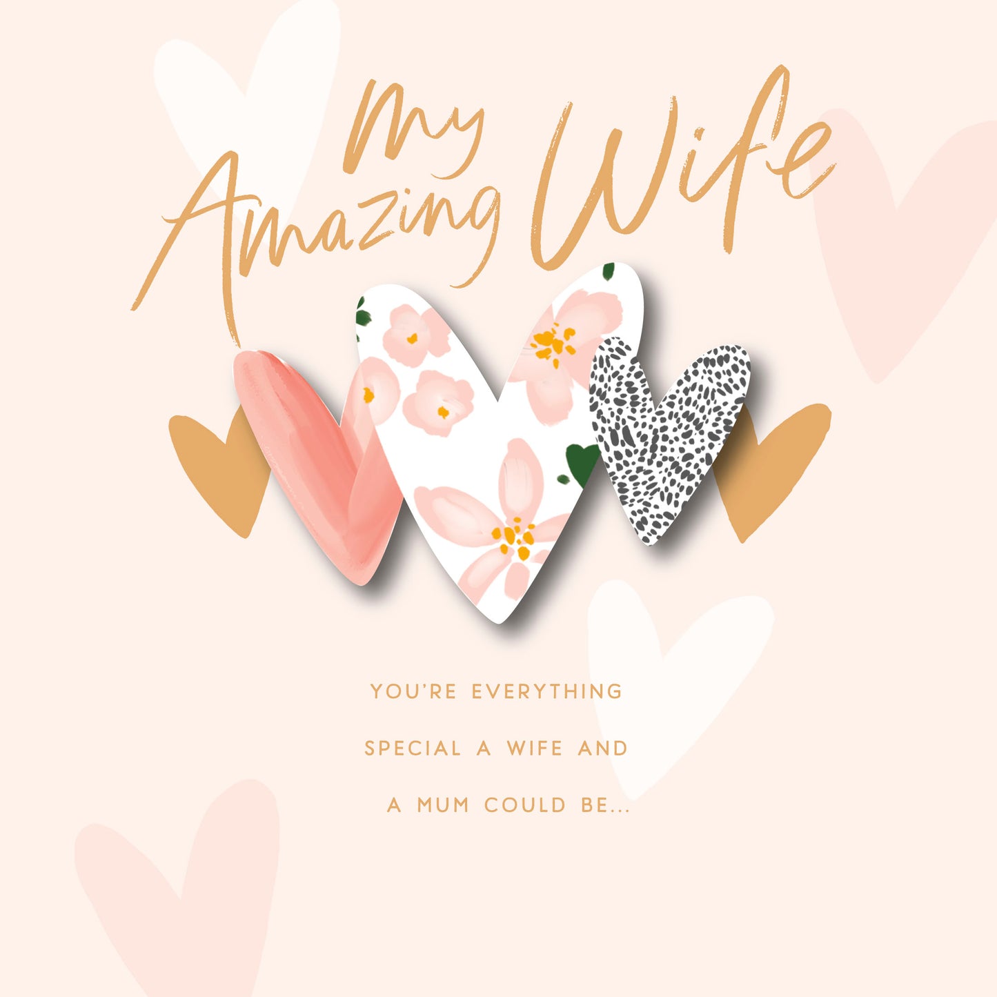 Hand Finished Greeting Cards Wife  Carlton Core Line
