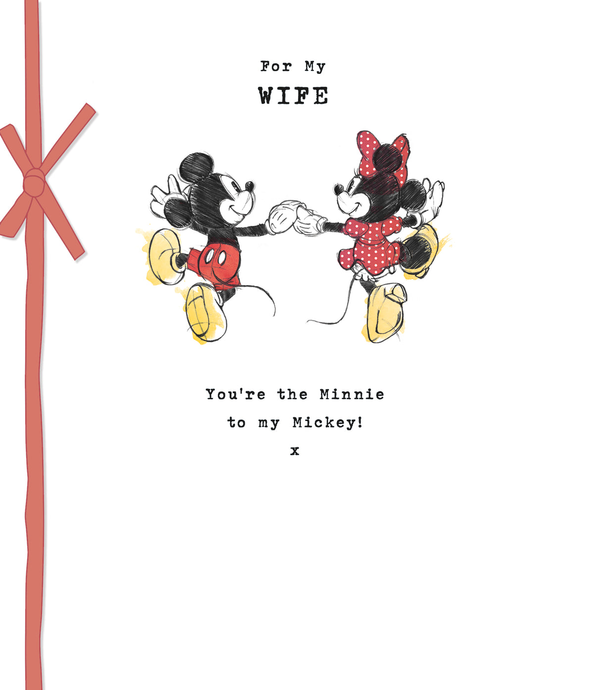 Standard Greeting Cards Wife Cute Disney Mickey and Minnie