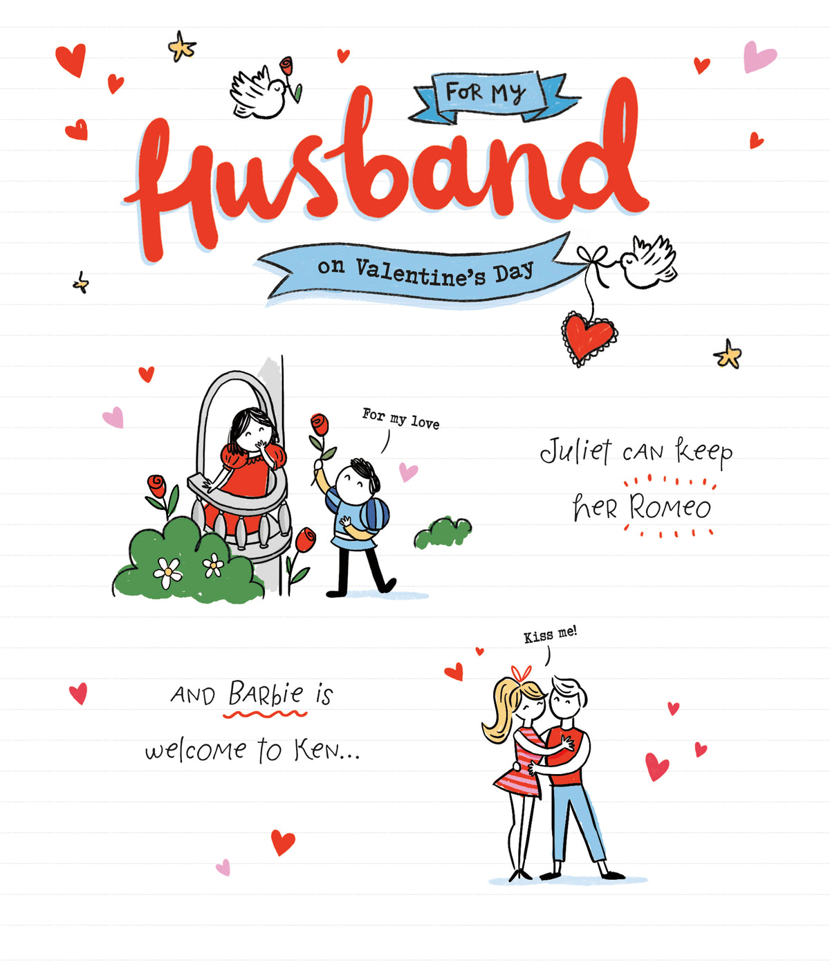 Hand Finished Greeting Cards Husband Cute Oodles of Doodles