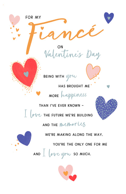Hand Finished Greeting Cards Fiance  Modern Lettering
