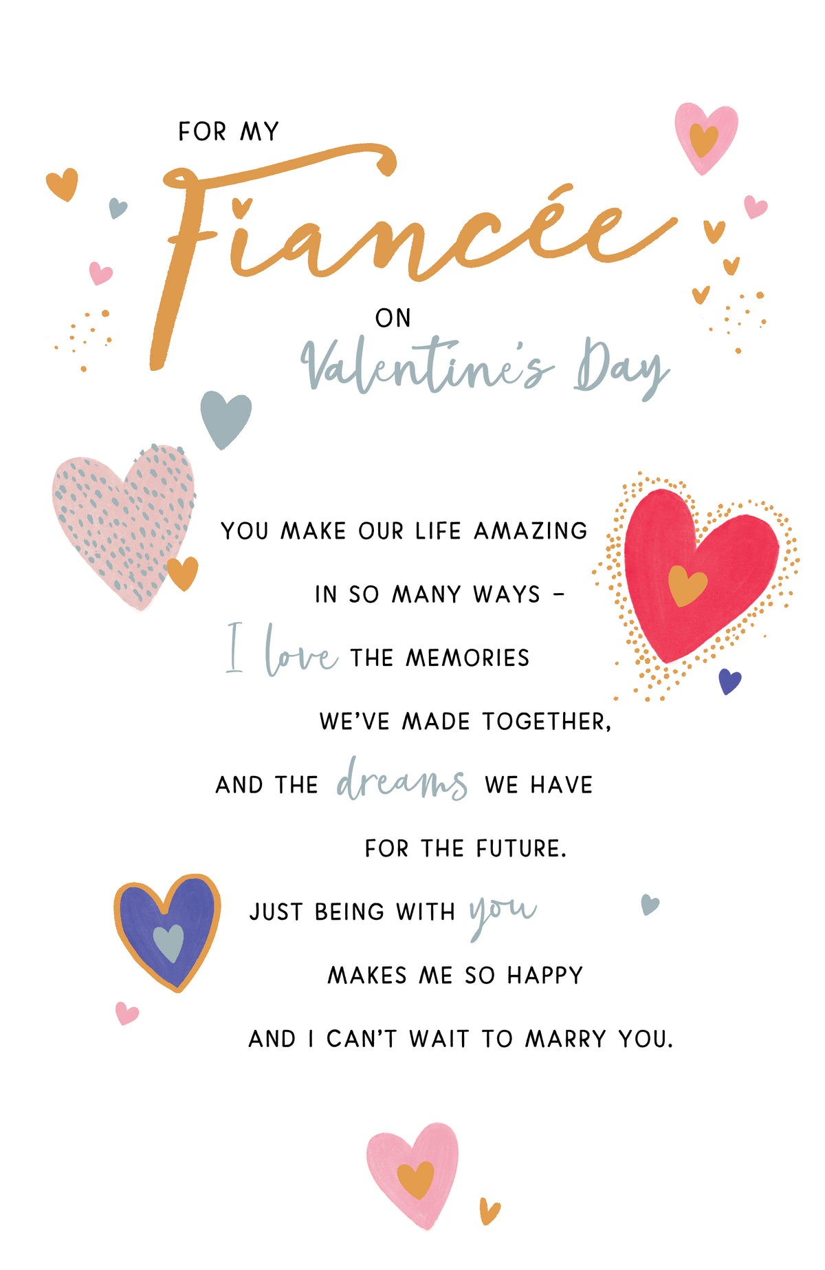 Hand Finished Greeting Cards Fiancee  Modern Lettering