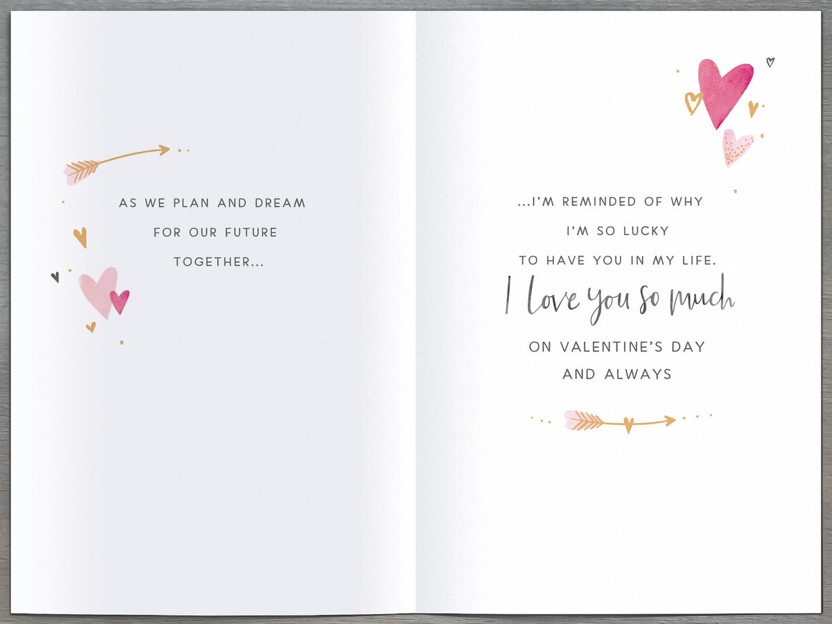 Hand Finished Greeting Cards Fiancee/Fiance  Carlton Core Line