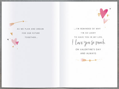 Hand Finished Greeting Cards Fiancee/Fiance  Carlton Core Line
