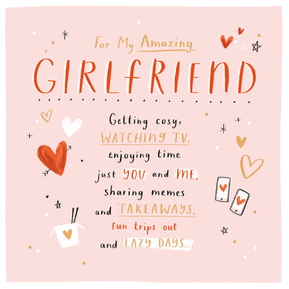 Hand Finished Greeting Cards Girlfriend  Carlton Core Line