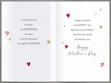Standard Greeting Card Valentine Husband  Range: Gibson Core Line