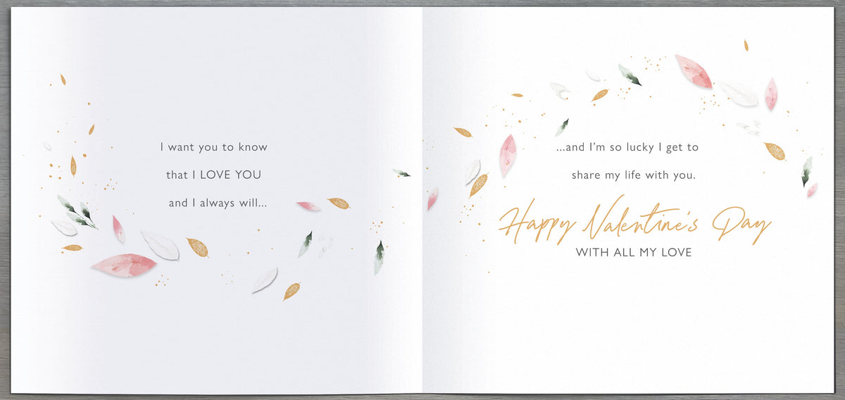 Hand Finished Greeting Cards Wife  Carlton Core Line