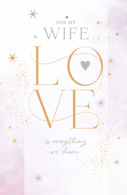Hand Finished Greeting Cards Wife  Gibson Core Line