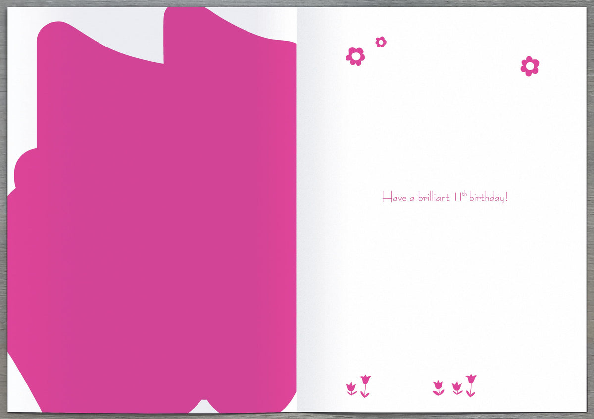 Standard Greeting Cards Birthday 11 Year Girl Juvenile Carlton Core Line