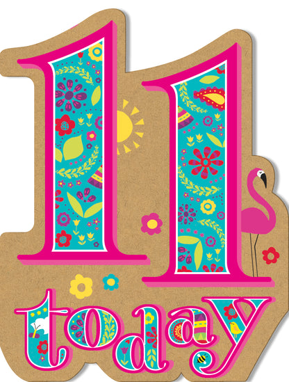 Standard Greeting Cards Birthday 11 Year Girl Juvenile Carlton Core Line