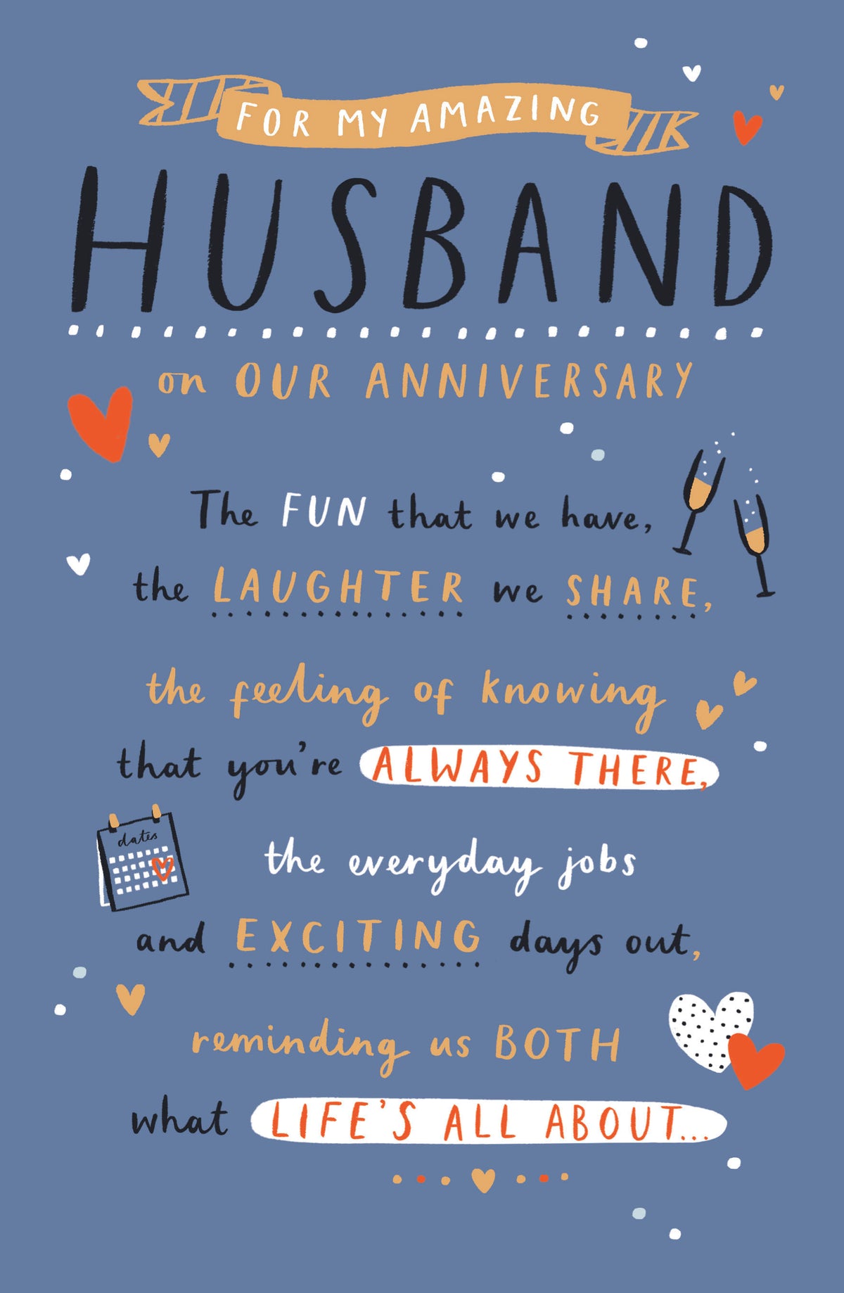 Standard Greeting Cards Anniversary Wedding Husband  Carlton Core Line