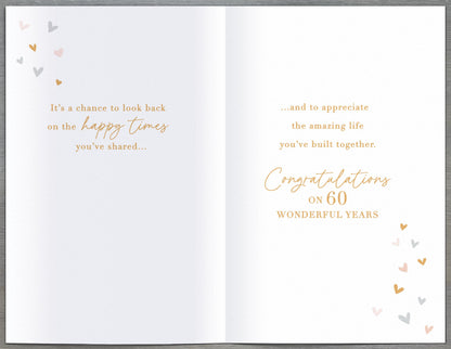 Hand Finished Greeting Cards Anniversary Wedding 60th  Gibson Core Line