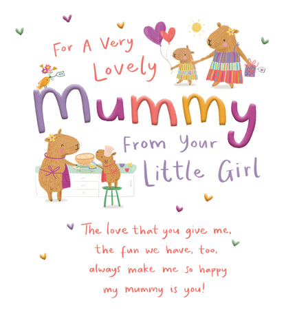 Standard Greeting Cards Mummy From Daughter Cute Carlton Core Line