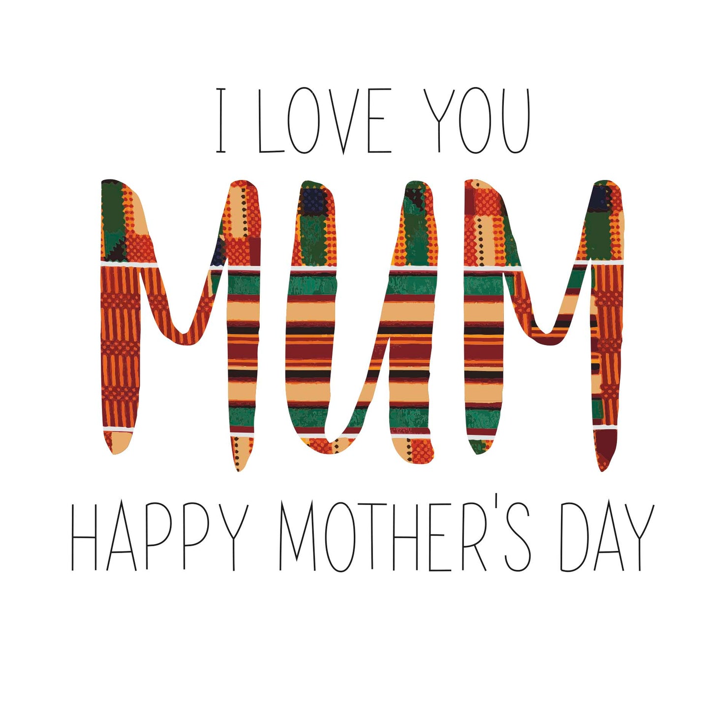 Standard Greeting Cards Mum  Kindred Afro Touch