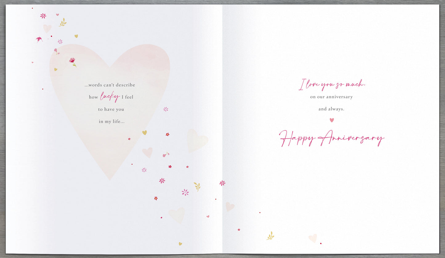 Large Card Standard Greeting Cards Anniversary Wedding Wife  Gibson Core Line