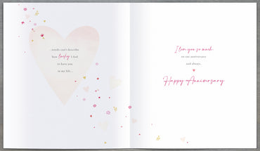 Large Card Standard Greeting Cards Anniversary Wedding Wife  Gibson Core Line