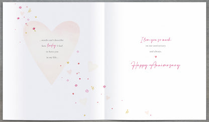 Large Card Standard Greeting Cards Anniversary Wedding Wife  Gibson Core Line