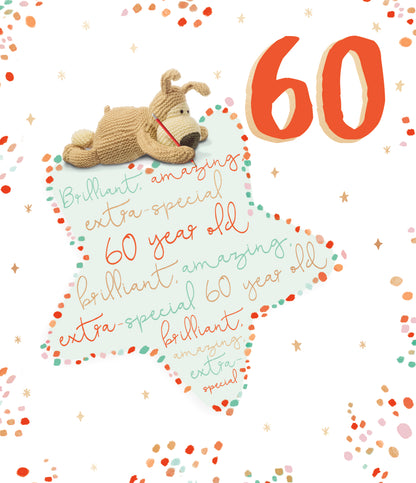 Standard Greeting Cards Birthday 60th Cute Boofle