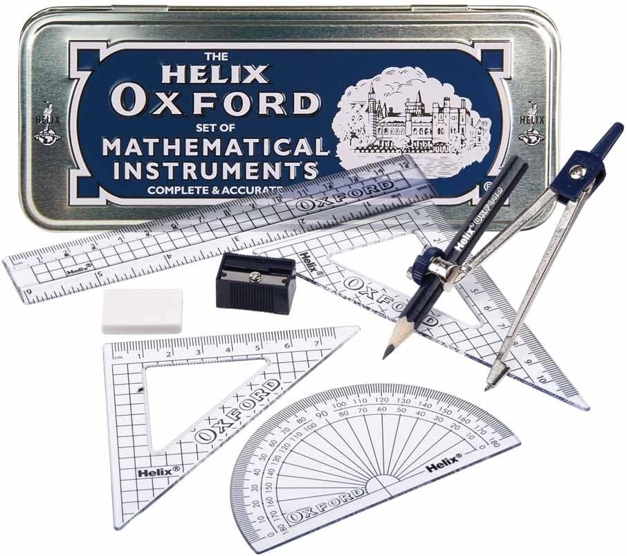 Helix Oxford Maths Set With Metal Tin