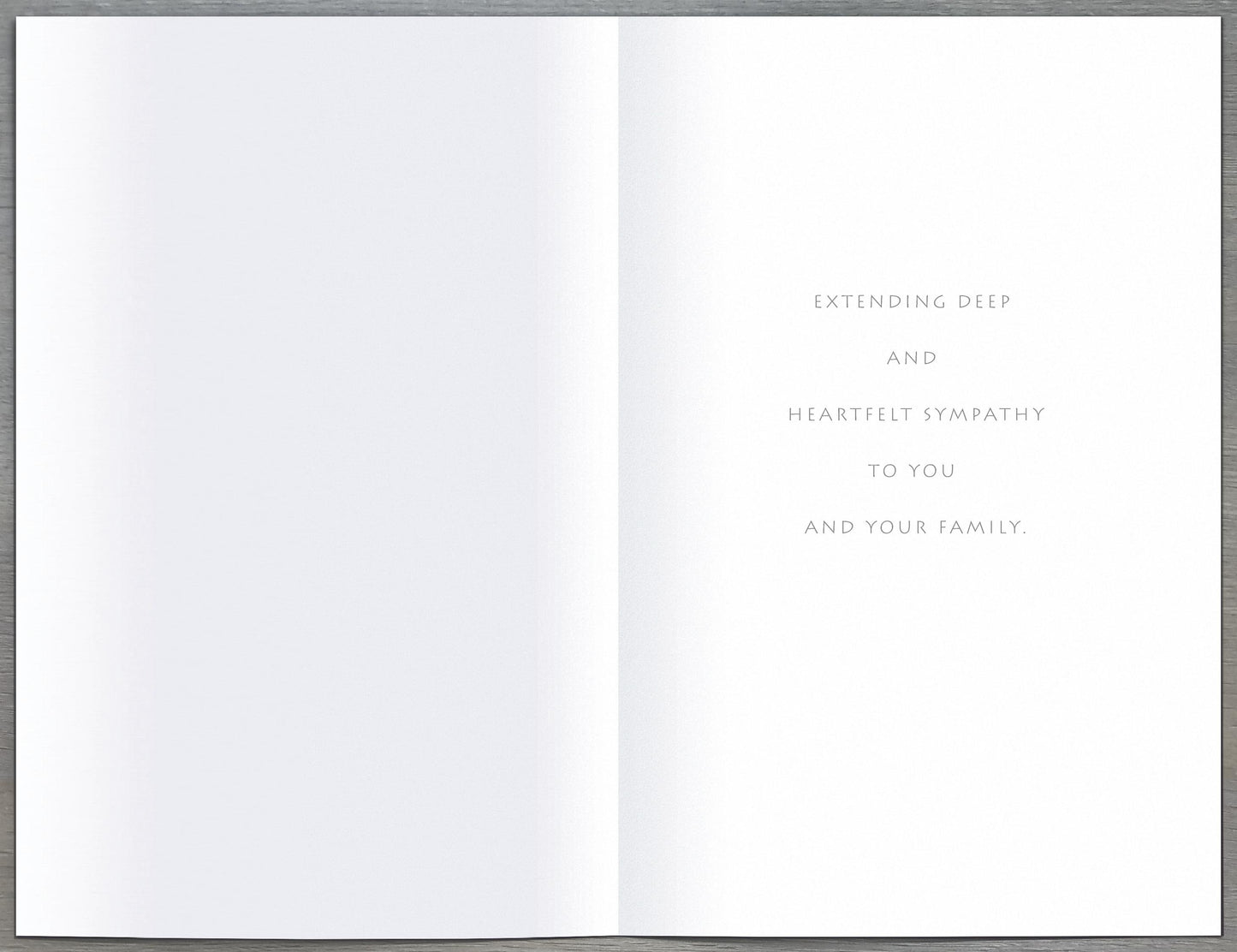 Standard Greeting Card Sympathy  Range: Gibson Core Line