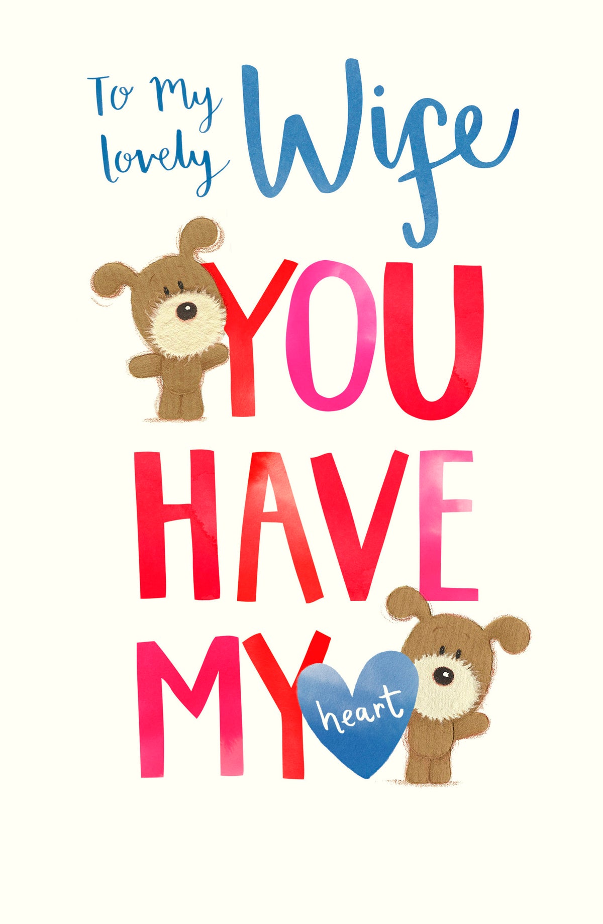 Hand Finished Greeting Cards Wife Cute Lots of Woof