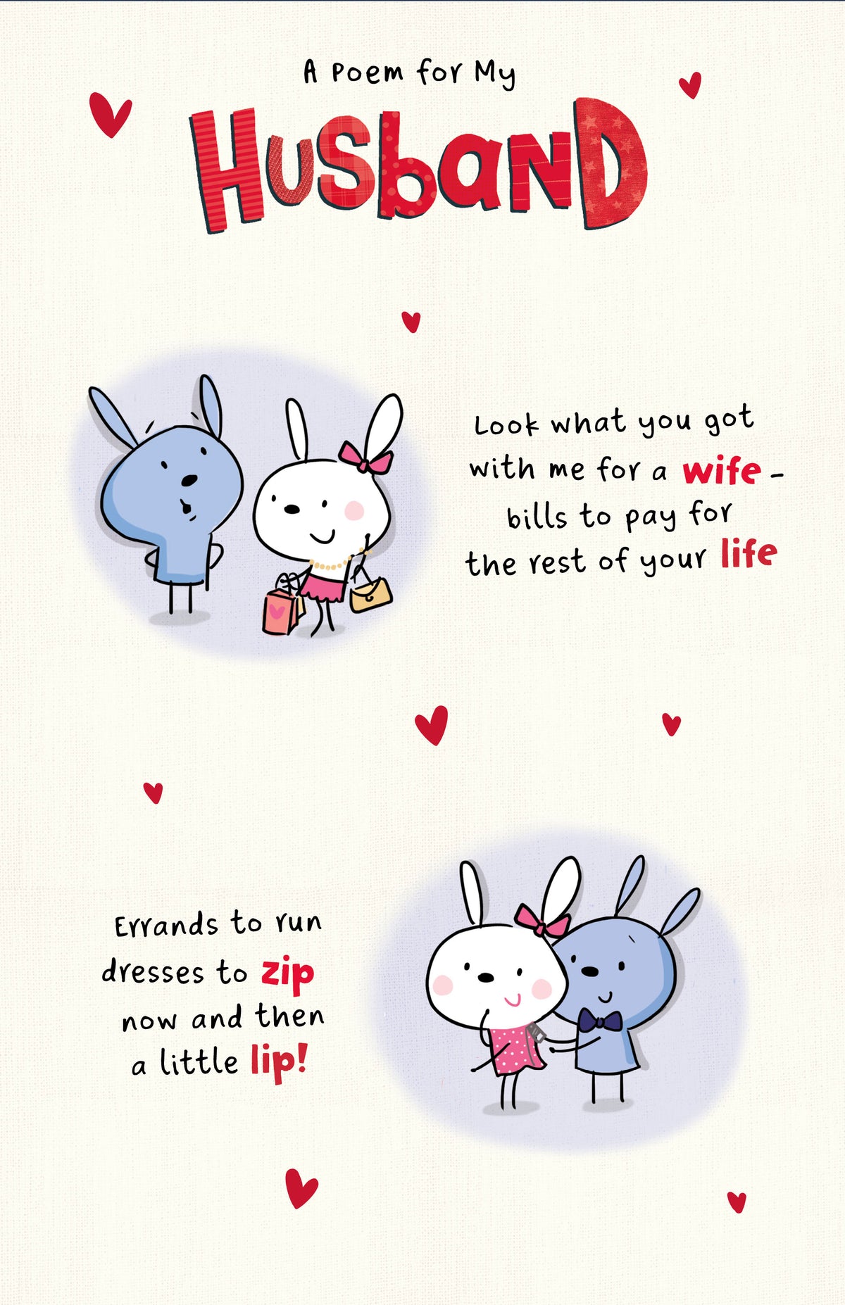 Standard Greeting Cards Husband Hum Fiddlesticks