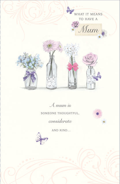 Hand Finished Greeting Cards Mum  Word Portraits
