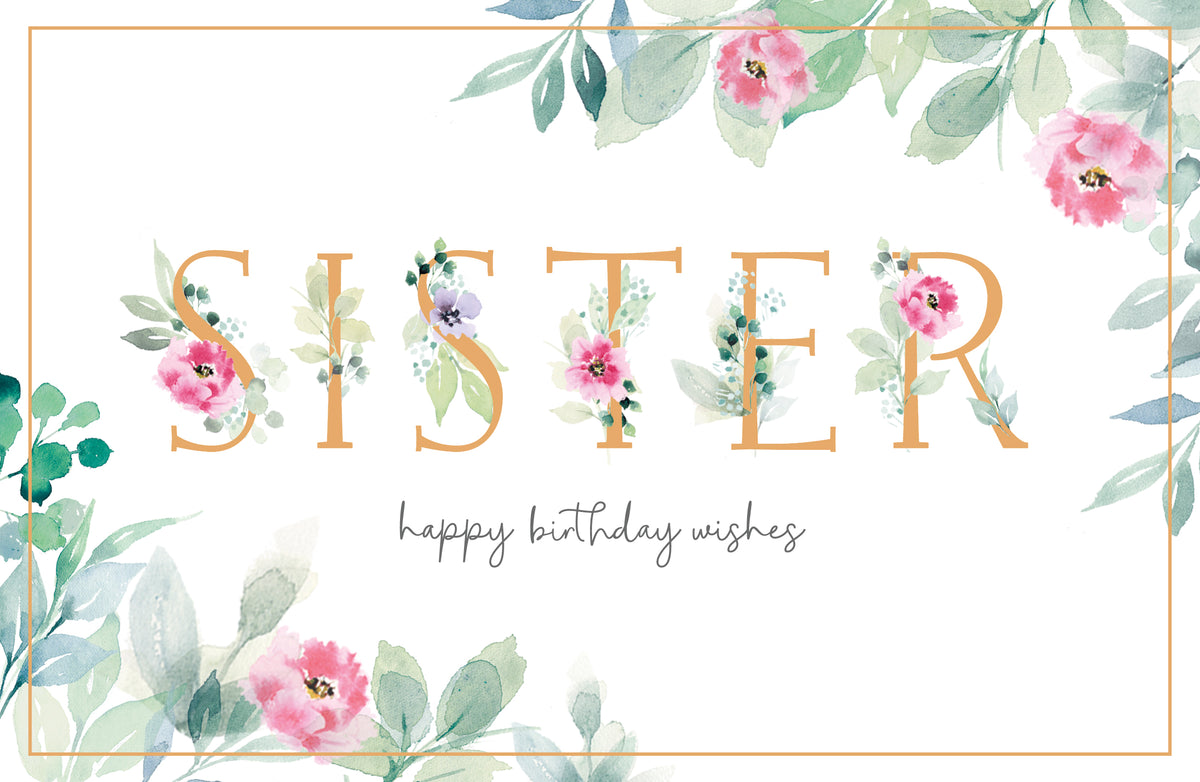 Standard Greeting Cards Birthday Sister  Simply Traditional