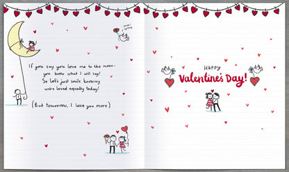 Hand Finished Greeting Cards One I Love Cute Oodles of Doodles