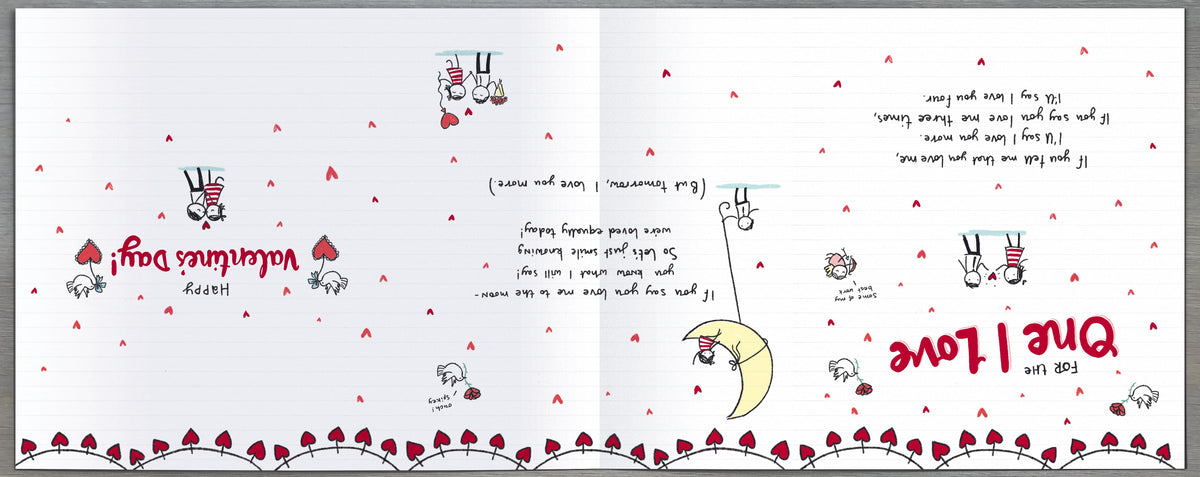 Hand Finished Greeting Cards One I Love Cute Oodles of Doodles