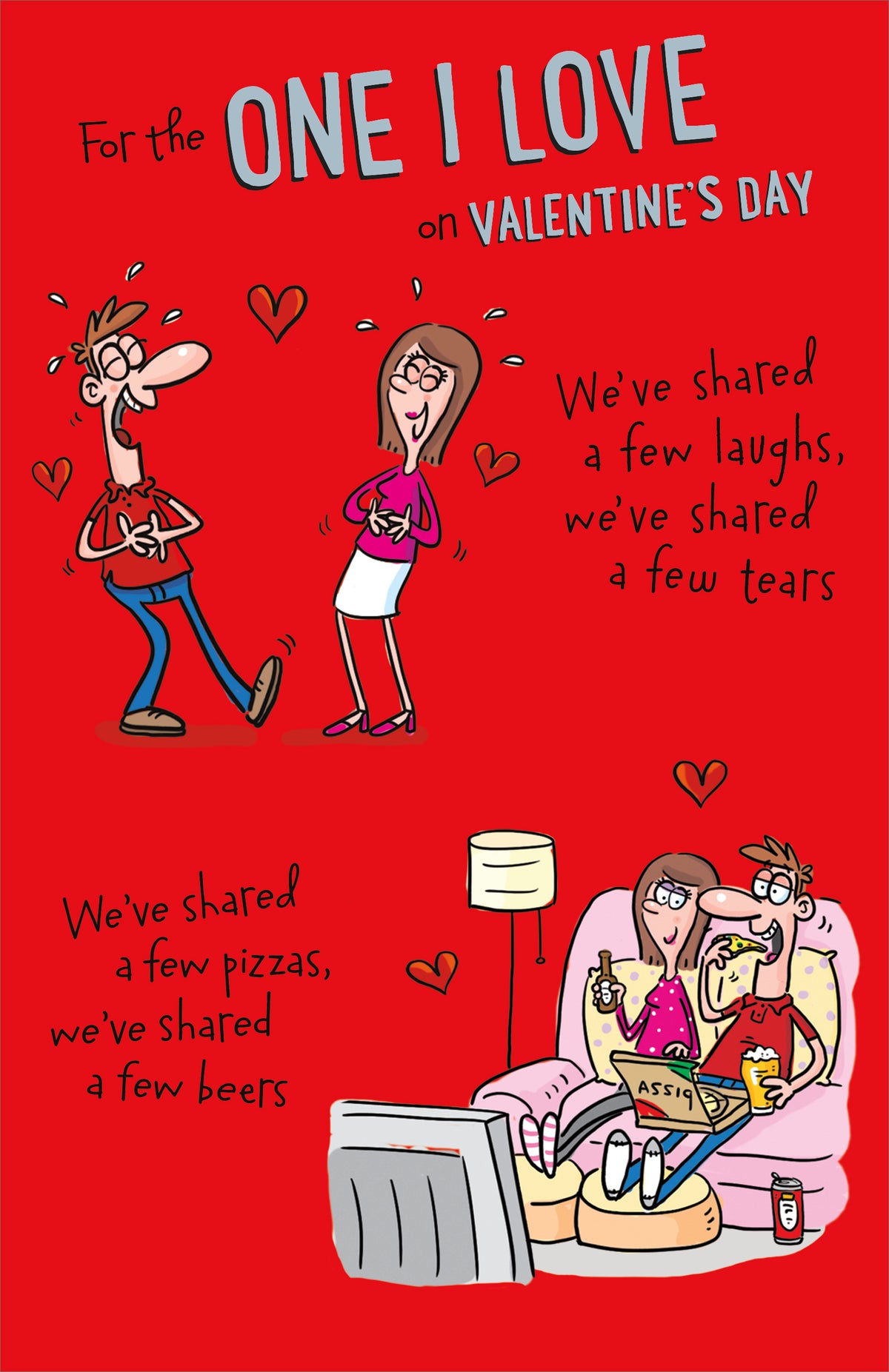 Hand Finished Greeting Cards One I Love Hum Giggles