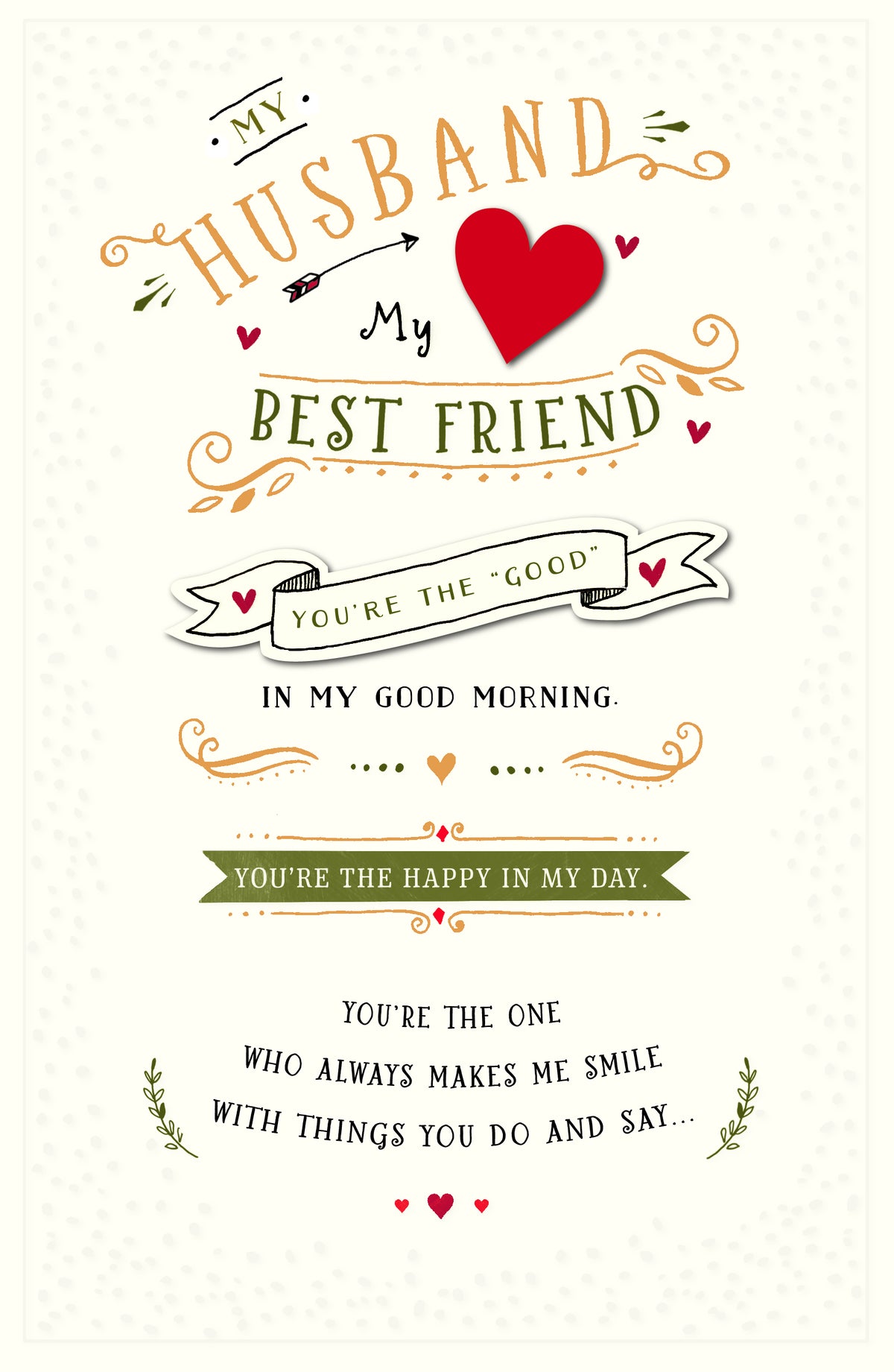 Hand Finished Greeting Cards Husband  Gibson Core Line