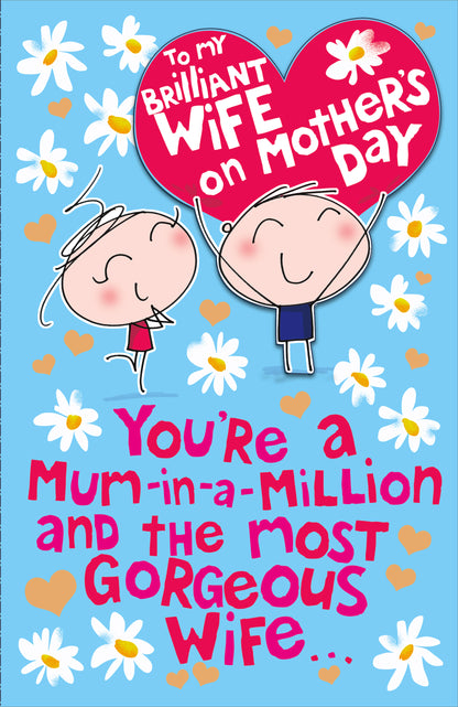 Hand Finished Greeting Cards Wife Cute Wigwam